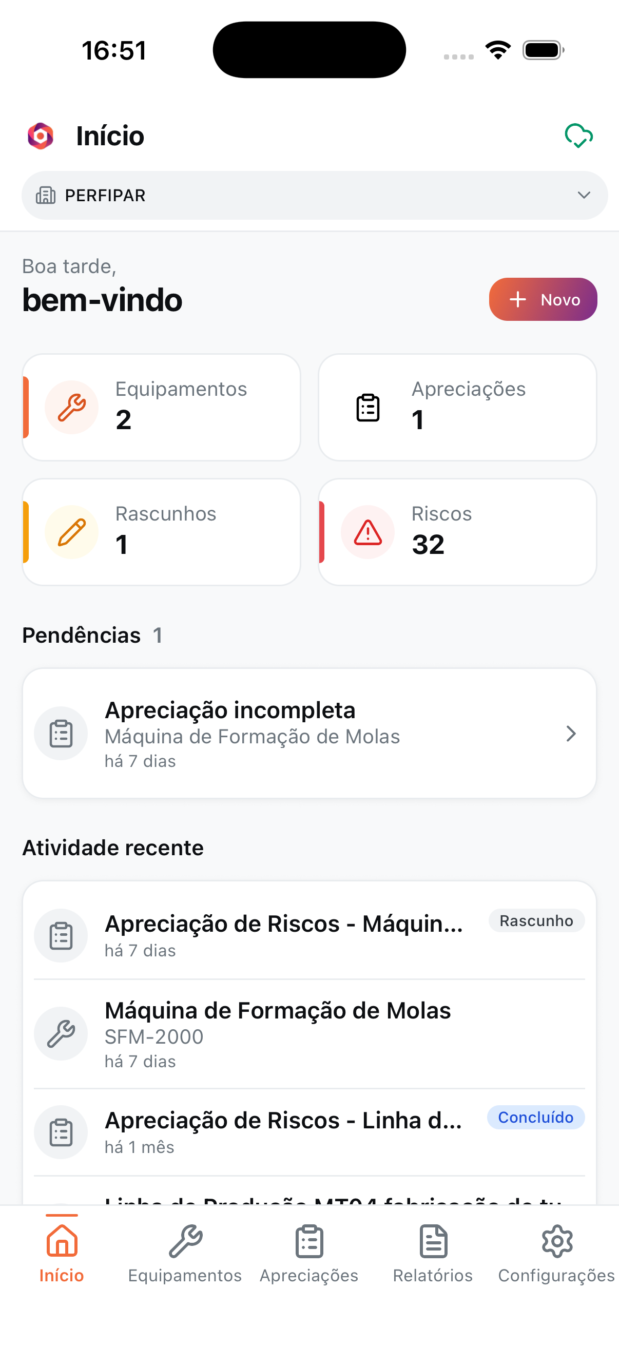 App móvil NR12-IA en uso